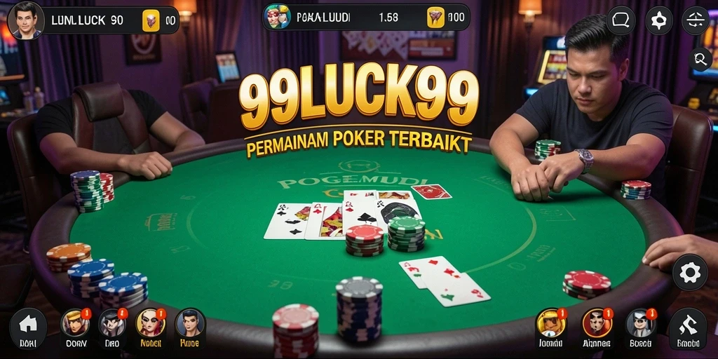 Tampilan menarik dari gameplay Poker di 99LUCK99.