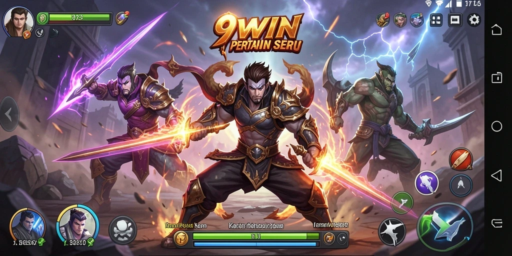 Gameplay seru di 9WIN dengan pertarungan karakter yang dinamis.