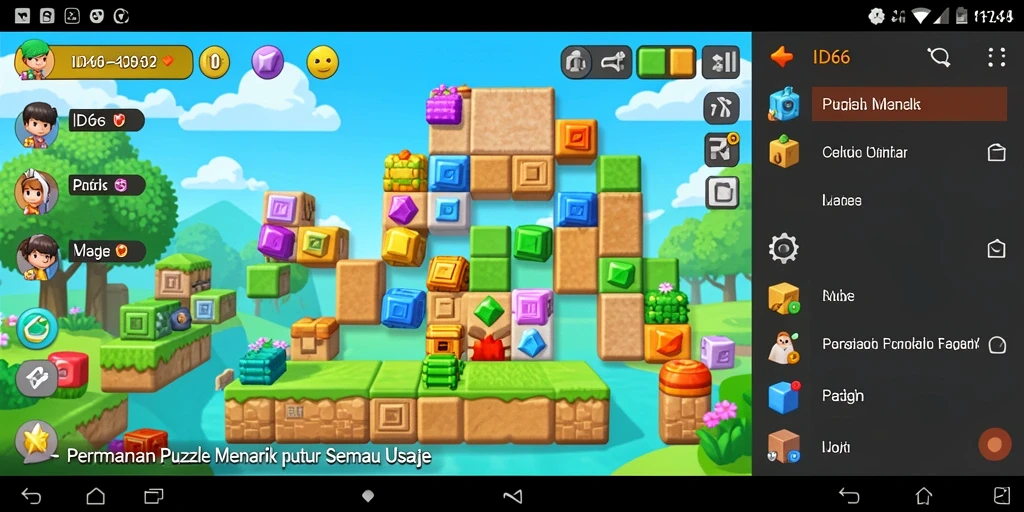 Tampilan gameplay <strong>ID66</strong> yang seru dan menantang di level Puzzle.