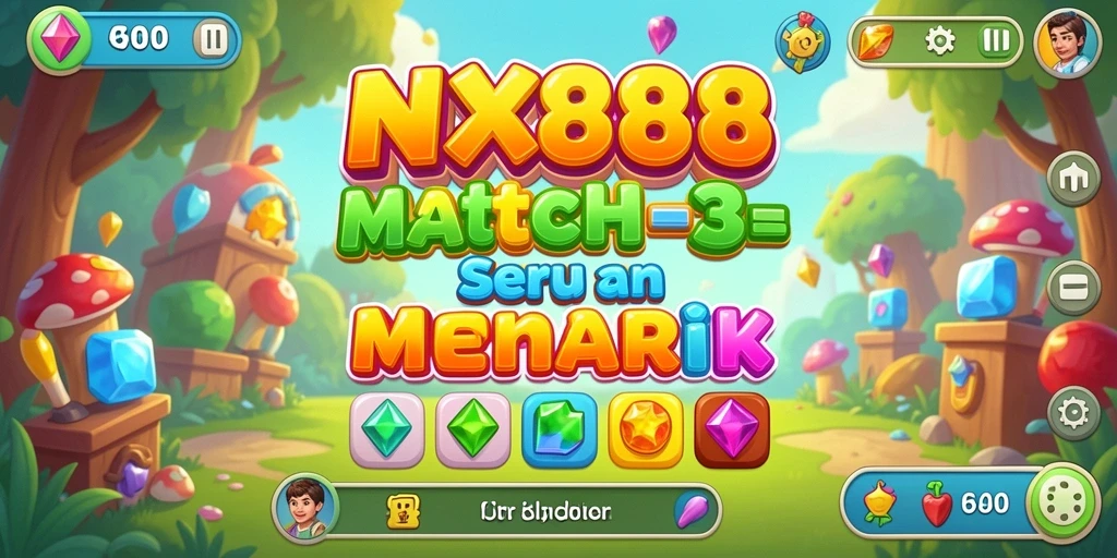 Tampilan gameplay NX888 yang seru dalam genre Match-3.