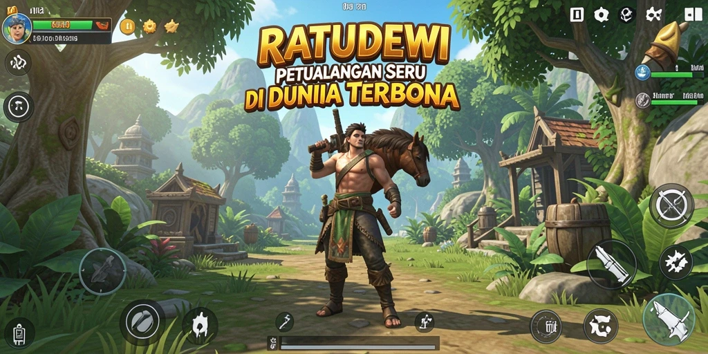 Tampilan gameplay <strong>RATUDEWI</strong> yang menawan di dunia terbuka.