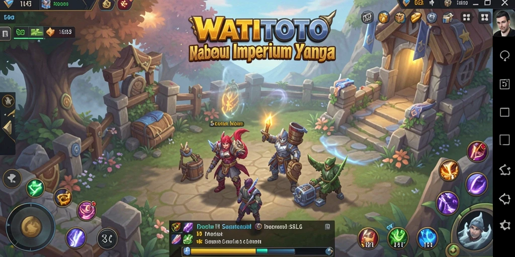 Tampilan gameplay seru saat membangun kerajaan di WATITOTO.